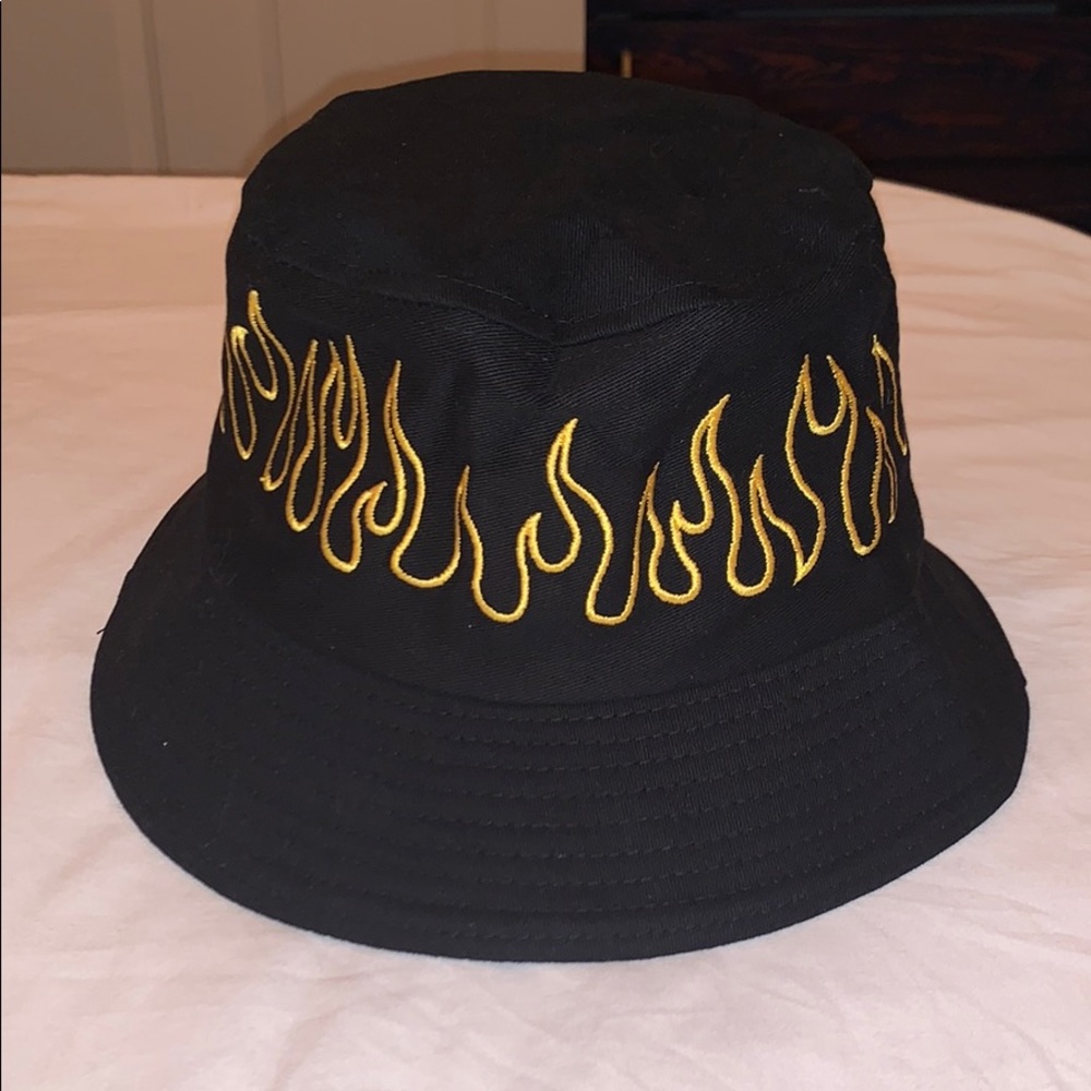 Flame Embroidered Bucket Hat